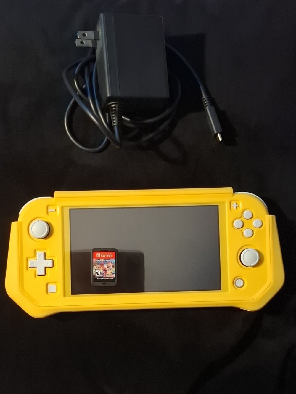 Nintendo Switch Lite Yellow Handheld Console with Yellow Case/Mario Kart/Charger